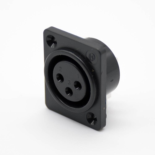 3 pin XLR connectors Female XLR cable receptacle 90° 3 pin XLR connectors Female XLR cable receptacle 90°