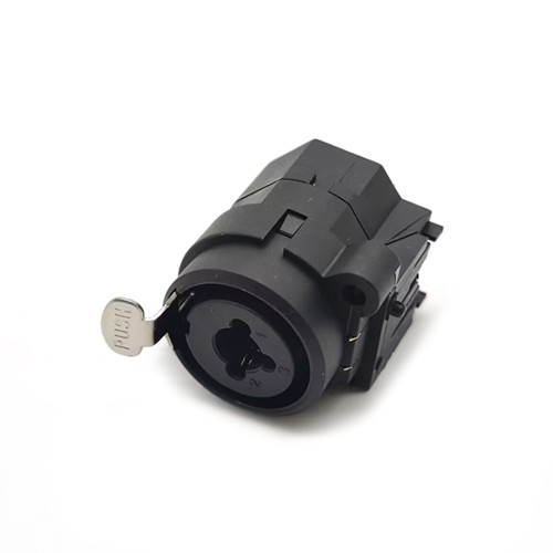 3 pin XLR Female Combo connector Straight Solder Cup with push lock switch 3 pin XLR Female Combo connector Straight Solder Cup with push lock switch
