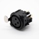3 pin XLR Female connector Straight receptacle with lock switch 3 pin XLR Female connector Straight receptacle with lock switch