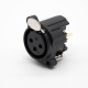 3 pin XLR Female connector Straight receptacle with lock switch 3 pin XLR Female connector Straight receptacle with lock switch