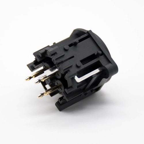 3pin Gold Plating Black Housing XLR Male Socket Straight 3pin Gold Plating Black Housing XLR Male Socket Straight