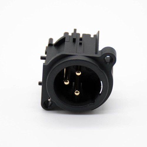 3pin Gold Plating Black Housing XLR Male Socket Straight 3pin Gold Plating Black Housing XLR Male Socket Straight