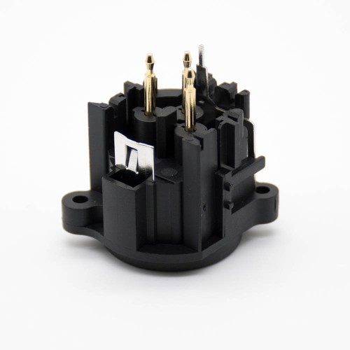 3pin Gold Plating Black Housing XLR Male Socket Straight 3pin Gold Plating Black Housing XLR Male Socket Straight