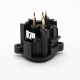 3pin Gold Plating Black Housing XLR Male Socket Straight 3pin Gold Plating Black Housing XLR Male Socket Straight