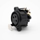 Combo XLR Jack 3 Pole Female XLR 90° Cable Receptacle With Lock Switch Combo XLR Jack 3 Pole Female XLR 90° Cable Receptacle With Lock Switch