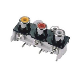 3Pin Srew RCA Connector Jack 90Degree for PCB Mount