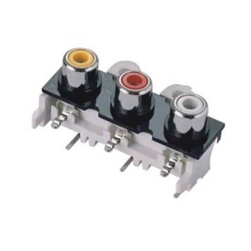 90 Degree RCA Connector Female Right Angle for PCB With Black ABS Hood Solder Type 90 Degree RCA Connector Female Right Angle for PCB With Black ABS Hood Solder Type