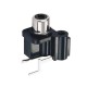 Black Panel Mount RCA Socket Female Right Angle Connector Black Panel Mount RCA Socket Female Right Angle Connector