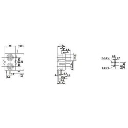 Female to Female RCA Connector Angled Socket for PCB