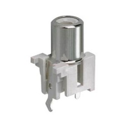 Jack RCA Connector Straight Type For PCB Mount with White Plastic