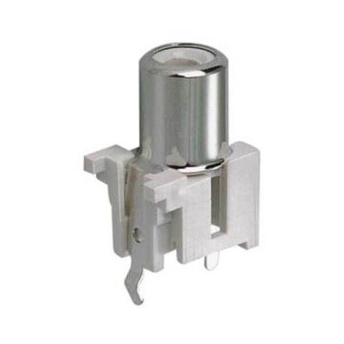 Jack RCA Connector Straight Type For PCB Mount with White Plastic Jack RCA Connector Straight Type For PCB Mount with White Plastic