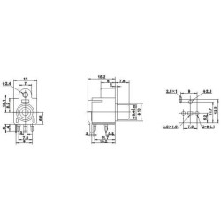 Nickel Plated RCA Connector Female 70ohm 90 Degree for PCB Mount