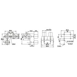 PCB Mount Connector L Type Straight PCB Solder Female