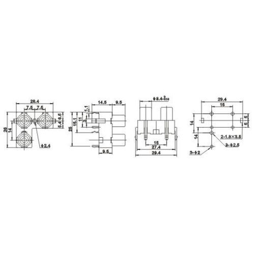 PCB Mount Connector L Type Straight PCB Solder Female PCB Mount Connector L Type Straight PCB Solder Female