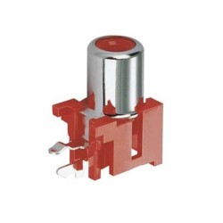 PCB Mount RCA Connector Jack Right Angle Socket Red Color