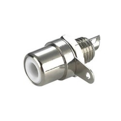 PCB Mount RCA Female Connector Straight Solder Type Nickel Plated