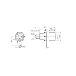 PCB Mount RCA Female Connector Straight Solder Type Nickel Plated