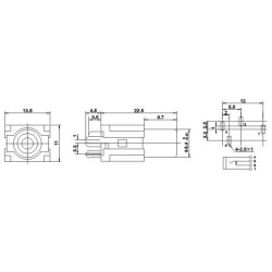 PCB Mount RCA Female Connector Straight Type For Yellow Zinc Alloy