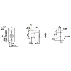 PCB Mount RCA Socket Connector Black From Straight Type for Panel