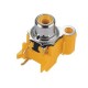 PCB Mount RCA Yellow Connector Female Angled Nickel With ABS Vertical Socket PCB Mount RCA Yellow Connector Female Angled Nickel With ABS Vertical Socket