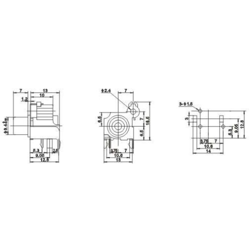 PCB Mouting RCA Coaxial Connector 90 Degree Black Female Horizontal PCB Mouting RCA Coaxial Connector 90 Degree Black Female Horizontal