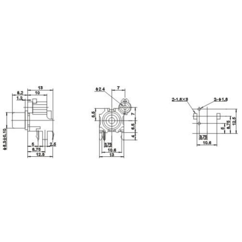 RAC Jack Connector PCB Mount CINCH Female with Red Color 90 Degree RAC Jack Connector PCB Mount CINCH Female with Red Color 90 Degree