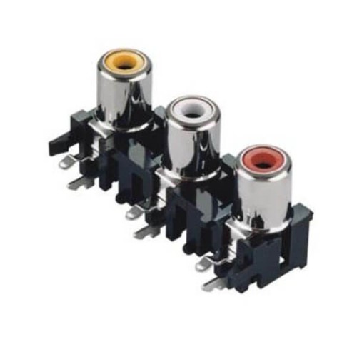 RCA Audio Connector on TV For PCB Mount Socket Right Angle Connecor RCA Audio Connector on TV For PCB Mount Socket Right Angle Connecor