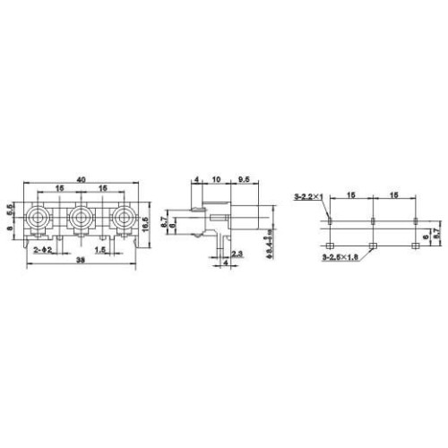 RCA Conenctor Black Socket 3 Hole Straight Nickel Plated RCA Conenctor Black Socket 3 Hole Straight Nickel Plated
