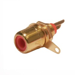 RCA Connector Panel Femlale Connector Gold Plated Solder Type