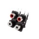RCA Connector PCB Audio Video RCA Socket 4 Female Jack Connector Black RCA Connector PCB Audio Video RCA Socket 4 Female Jack Connector Black