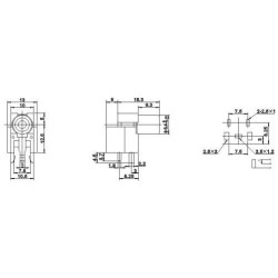RCA Connectors Socket 90 Degree for PCB