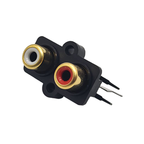 RCA Double Female Connector Nickel Plated Socket for Panel RCA Double Female Connector Nickel Plated Socket for Panel