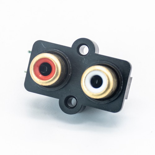RCA Double Female Connector Nickel Plated Socket for Panel RCA Double Female Connector Nickel Plated Socket for Panel