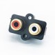 RCA Double Female Connector Nickel Plated Socket for Panel RCA Double Female Connector Nickel Plated Socket for Panel