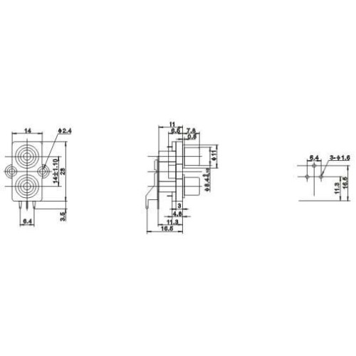 RCA Double Female Connector Nickel Plated Socket for Panel RCA Double Female Connector Nickel Plated Socket for Panel