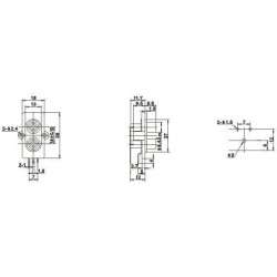 RCA Female Audio Connector Jack Socket 90 Degree for PCB Mount