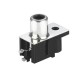 RCA Female Connector End Nickel Plated 90 Degree With Black Hood for PCB RCA Female Connector End Nickel Plated 90 Degree With Black Hood for PCB