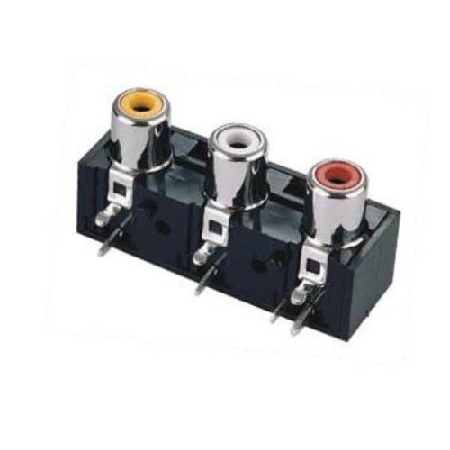 RCA Female Solder Connector Black Hood Female 90 Degree For Board RCA Female Solder Connector Black Hood Female 90 Degree For Board