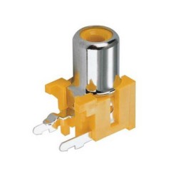 RCA Jack Connector Female Angled Socket For PCB Borad With Yellow Collor