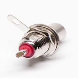 RCA Jack Connector Female Straight Push on Solder Type for Cable