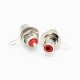 RCA Jack Connector Female Straight Push on Solder Type for Cable RCA Jack Connector Female Straight Push on Solder Type for Cable