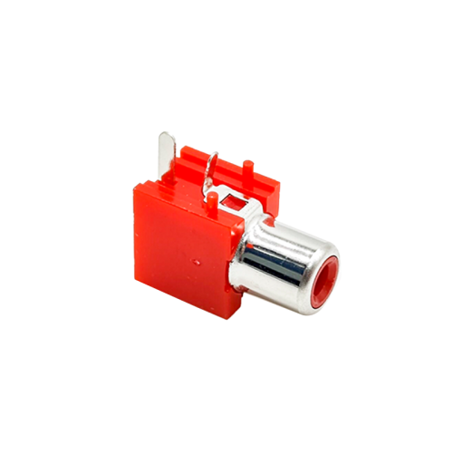RCA Red Color Connector Right Angle Female For PCB Board RCA Red Color Connector Right Angle Female For PCB Board
