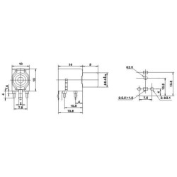 RCA Red Color Connector Right Angle Female For PCB Board