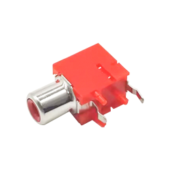 RCA Red Color Connector Right Angle Female For PCB Board