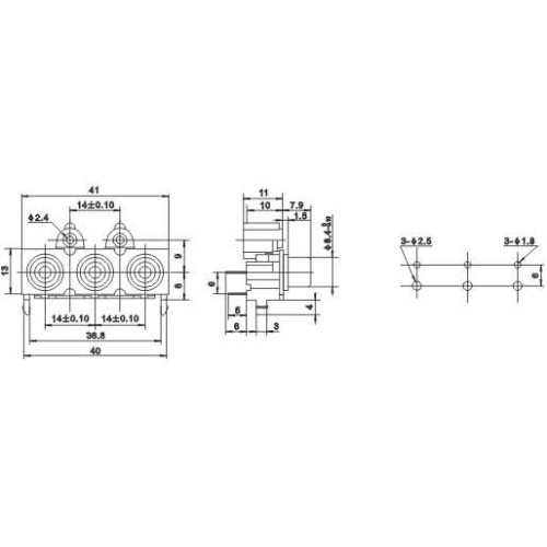 RCA Socket Straight For PCB Nickel Plated RCA Socket Straight For PCB Nickel Plated