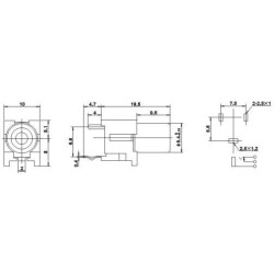 RCA Socket Straight Type Red Color Connector for PCB Mount