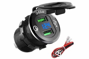Boost Your Vehicle's Charging Efficiency with the 12-24V Boat-Shaped Switch Dual QC3.0 Fast Charging In-car Charger