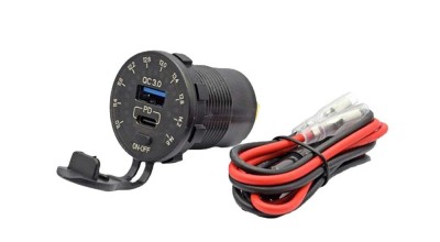 Unleash the Power of Fast Charging with the 12V Automotive Modified Charger: The Ultimate USB Connector with Voltage Display!