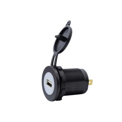 Automotive and Marine Modified Round White Core USB Charger with 3.1A Dual USB Charging Ports