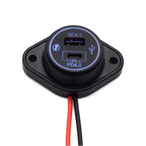 Automotive and Motorcycle New High-Power Paste type QC4.0 PD Charger for Phones and Laptops Automotive and Motorcycle New High-Power Paste type QC4.0 PD Charger for Phones and Laptops